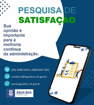 Prefeitura de Água Boa faz questionário para avaliar satisfação da população quanto aos serviços públicos; veja como participar