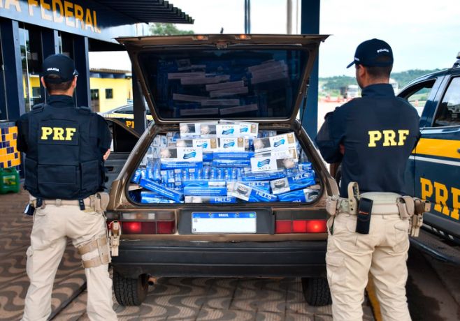 Cigarros contrabandeados são apreendidos pela PRF em Itiquira