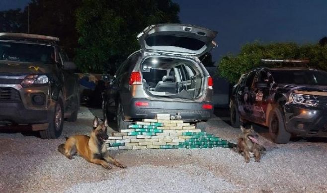 Gefron apreende 67 kg de cocaína e recupera veículos roubados em região de fronteira