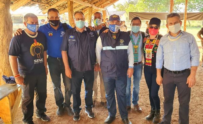 Visita com Ministro da Saúde - Governador e primeira-dama destinam 1500 cestas básicas e fecham parceria para melhorar estradas no Alto Xingu