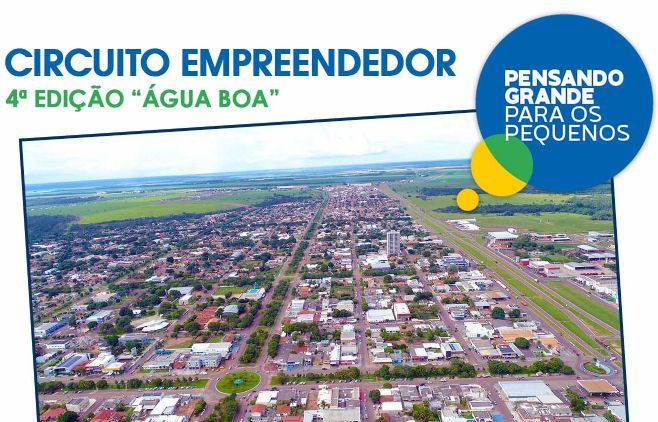 Abertas inscrições para 4ª edição do Circuito Empreendedor que acontecerá em Água Boa