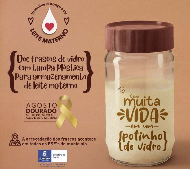Saúde de Água Boa pede doação de frascos de vidro para Banco de Leite Humano de MT